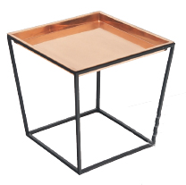 Wrought Iron Plant Stand with Copper Planter Container